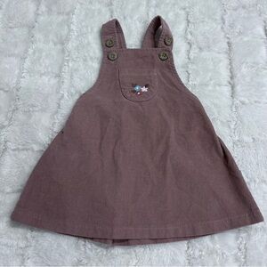 Rabbit and Bear Girl Brown Corduroy Overall with adjustable Strap‎ Size 12 M